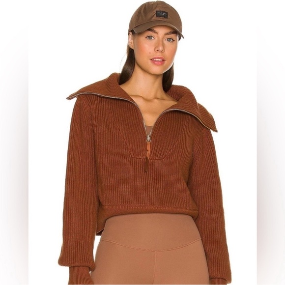 VARLEY Mentone Half-Zip Chunky Knit Pullover Small - Picture 3 of 7